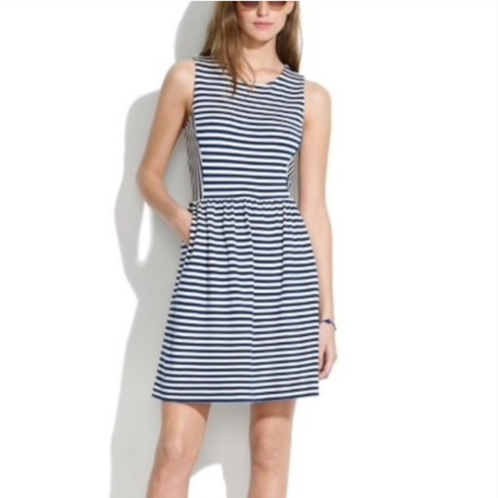Madewell Striped Dress w Pockets